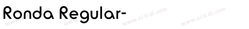 Ronda Regular字体转换